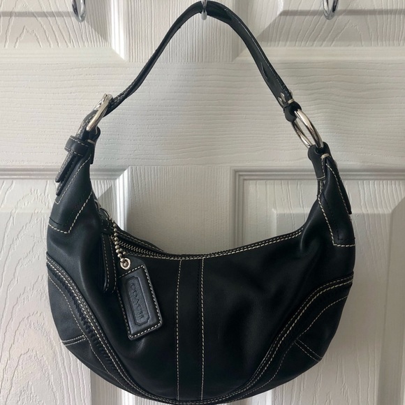 Coach Handbags - Coach 10574 Black Leather Hobo Shoulder Bag Purse